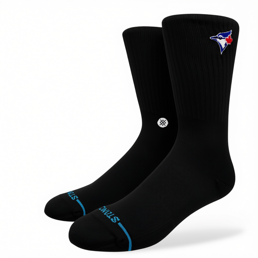 Stance x MLB Blue Jays Crest Combed Cotton Crew Socks