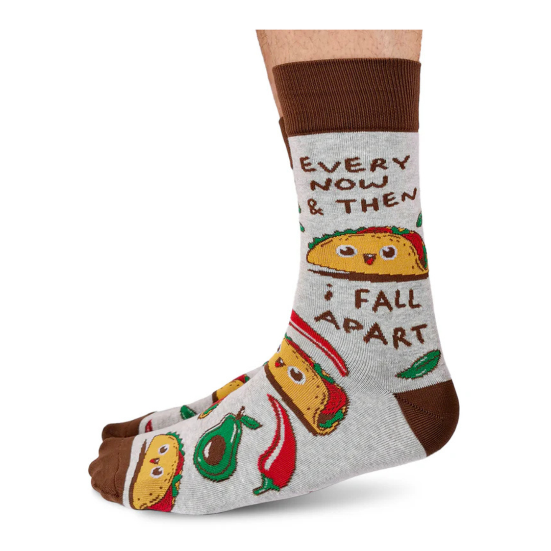 Chaussettes en coton « Tumbling Taco » par Uptown Sox 