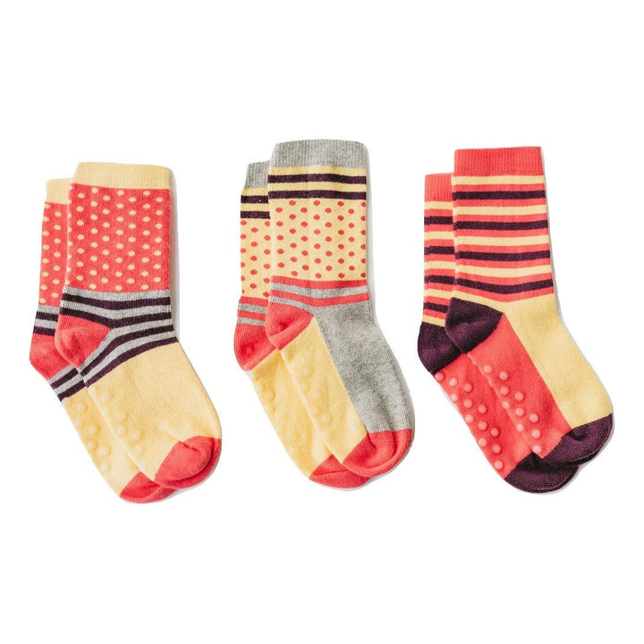 Q for Quinn "Types of Stripes" Toddler Socks (3 pairs)