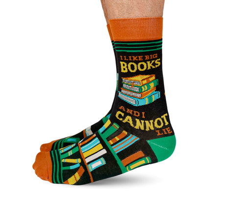 Chaussettes en coton « Big Books » par Uptown Sox - Taille L 