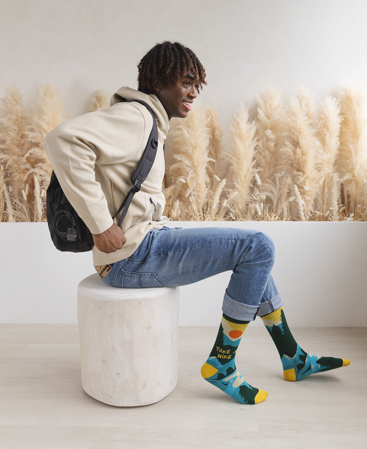 Chaussettes en coton « Racoon Bandit » par Uptown Sox - Taille L 