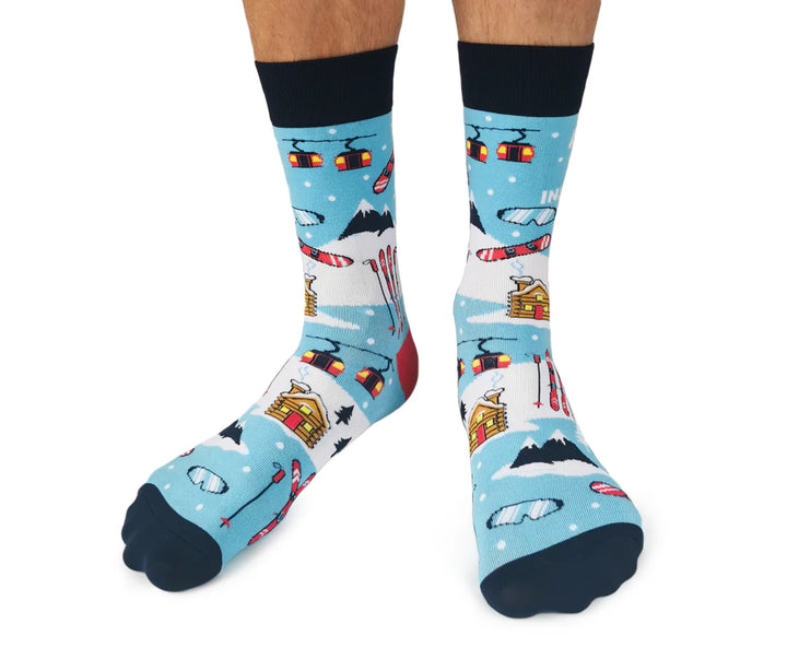 Chaussettes mi-mollet en coton « Après-Ski » des Uptown Sox - Grandes tailles 