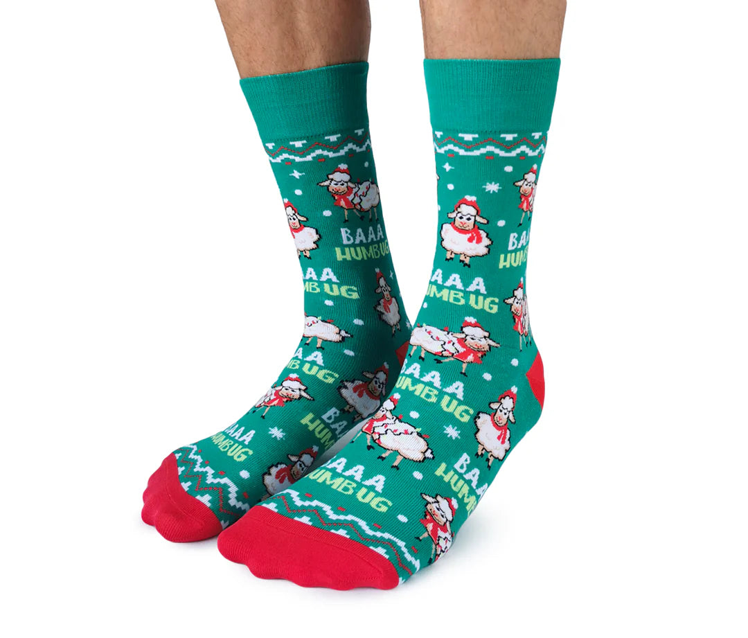 Chaussettes en coton « BAAA HUMBUG » par Uptown Sox