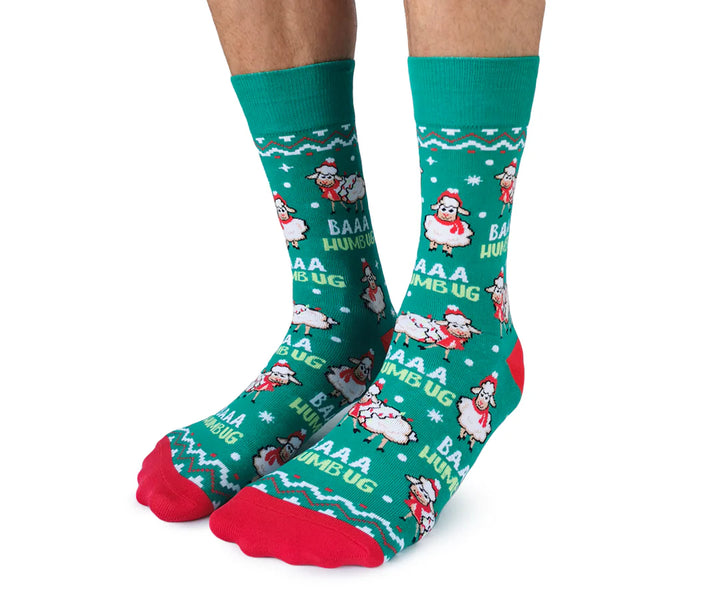 Chaussettes en coton « BAAA HUMBUG » par Uptown Sox