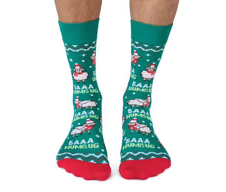 Chaussettes en coton « BAAA HUMBUG » par Uptown Sox