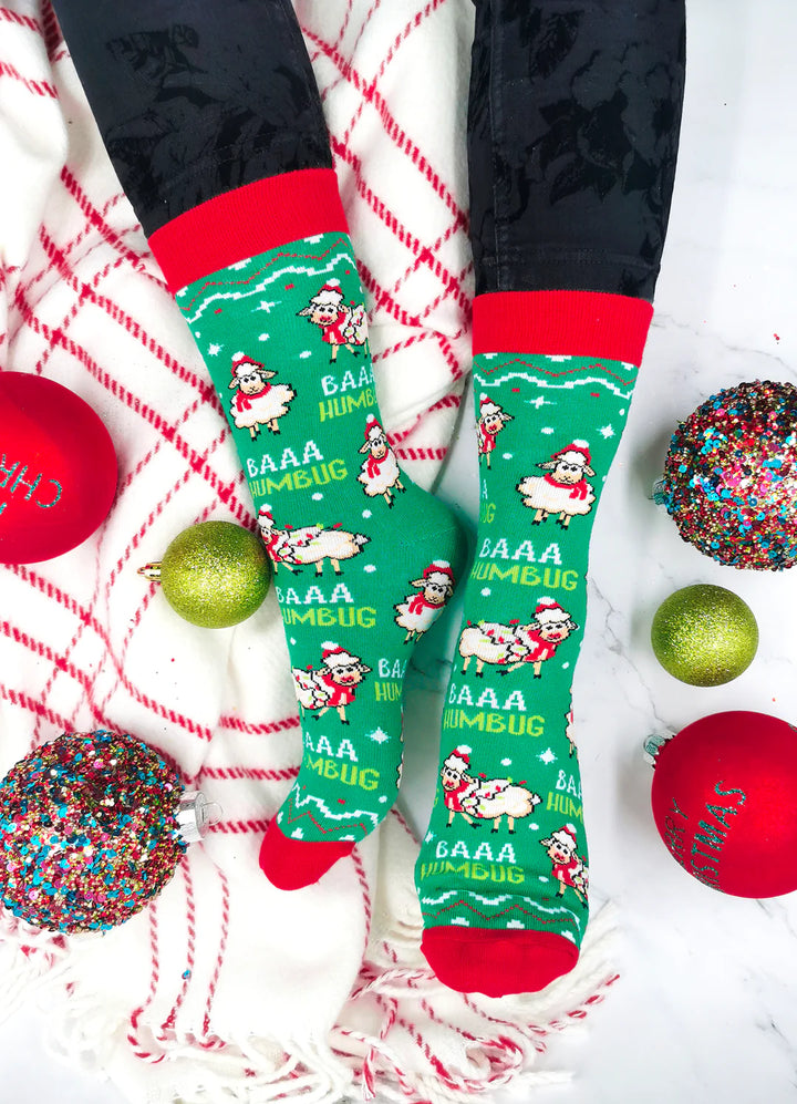 Chaussettes en coton « BAAA HUMBUG » par Uptown Sox