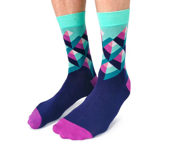 Chaussettes en coton « Born To The Purple » des Uptown Sox - Grandes tailles 