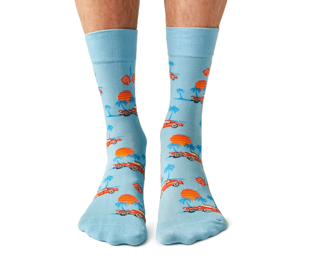 Chaussettes mi-mollet « Miami Dice » par Uptown Sox - Taille L