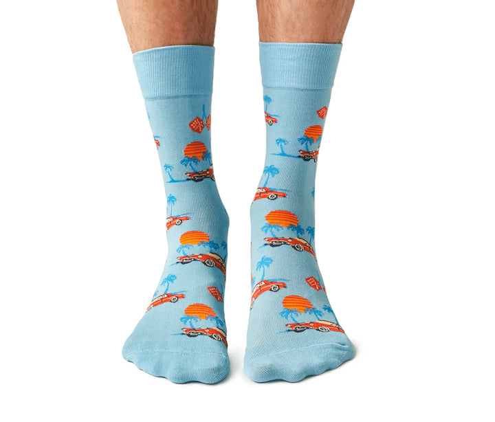 Chaussettes mi-mollet « Miami Dice » par Uptown Sox - Taille L