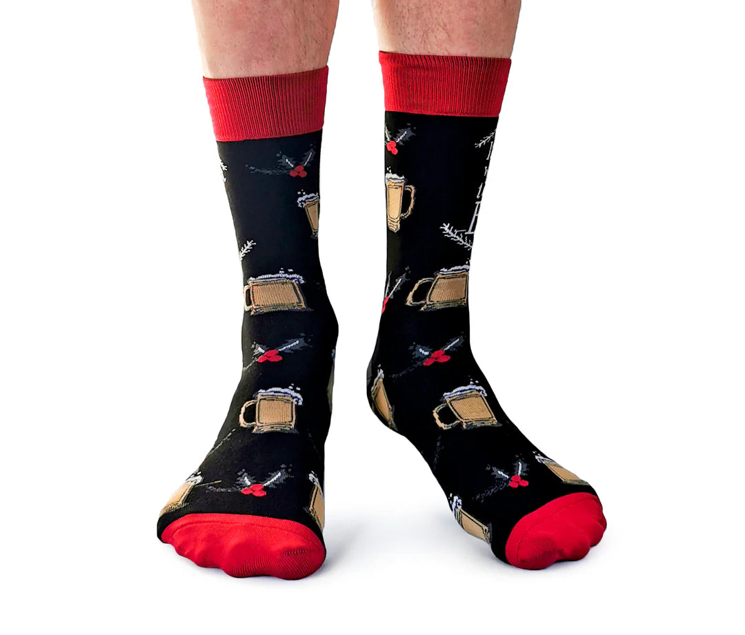 Chaussettes en coton canadien « C'est une bière merveilleuse » par Uptown Sox - Grande 