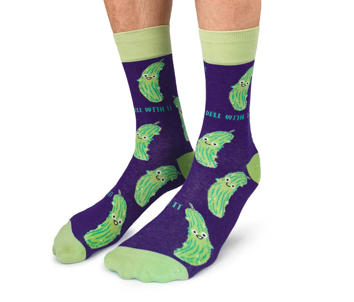Chaussettes en coton « In a Pickle » par Uptown Sox