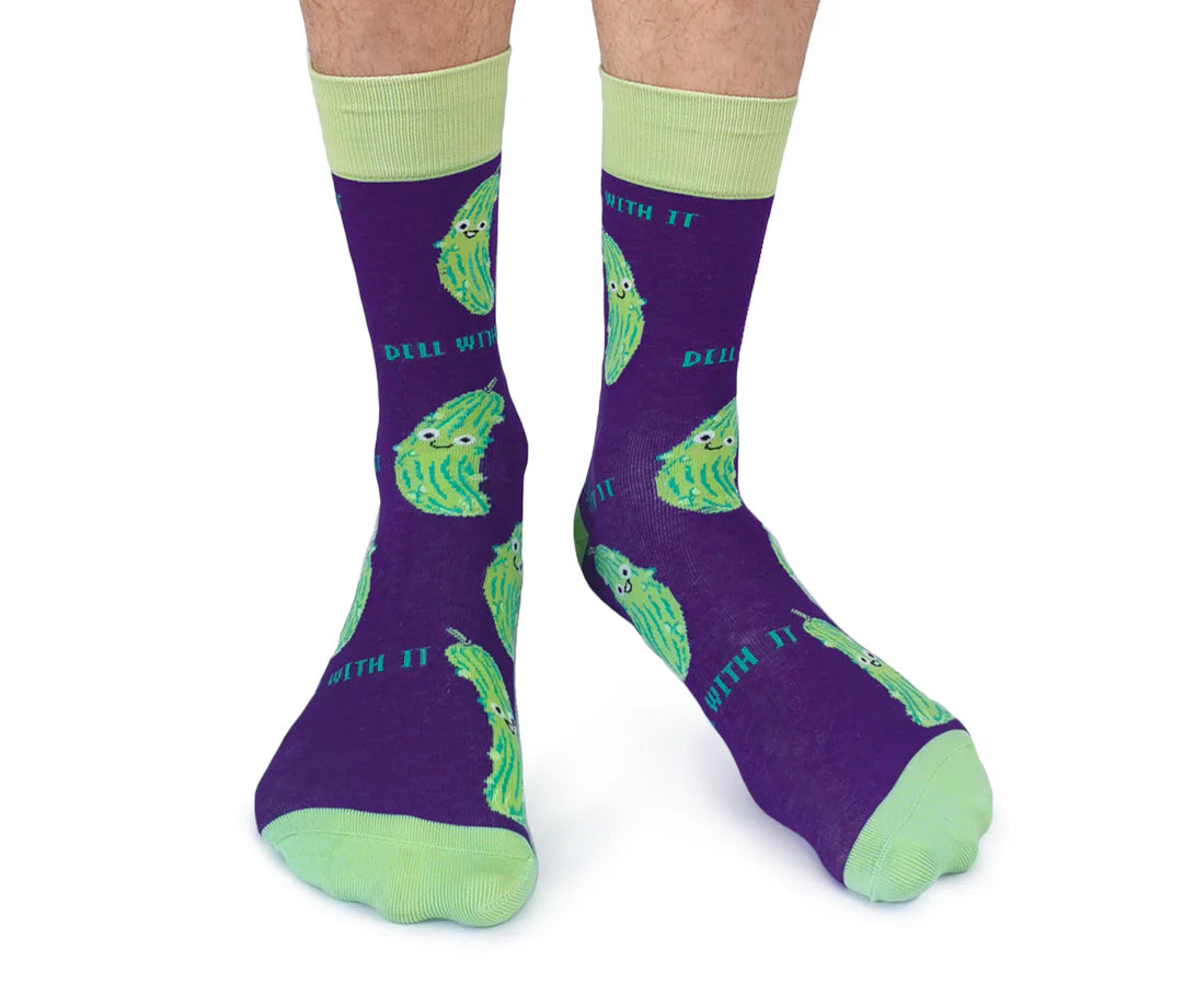 Chaussettes en coton « In a Pickle » par Uptown Sox