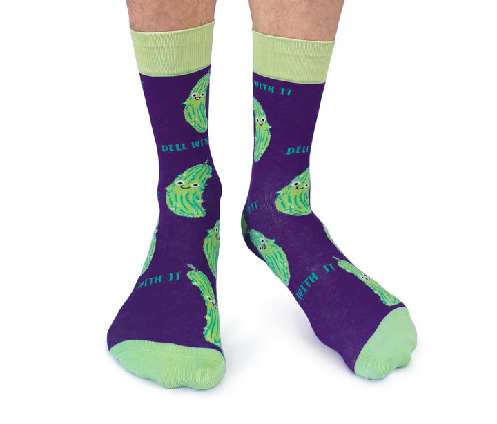 Chaussettes en coton « In a Pickle » par Uptown Sox