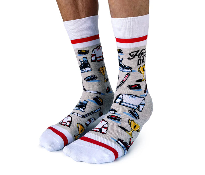 Chaussettes en coton « Hockey Dad » par Uptown Sox - Grande 