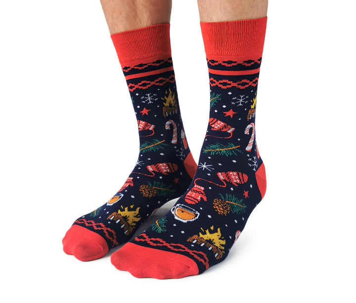Chaussettes en coton « MERRY AND BRIGHT » par Uptown Sox