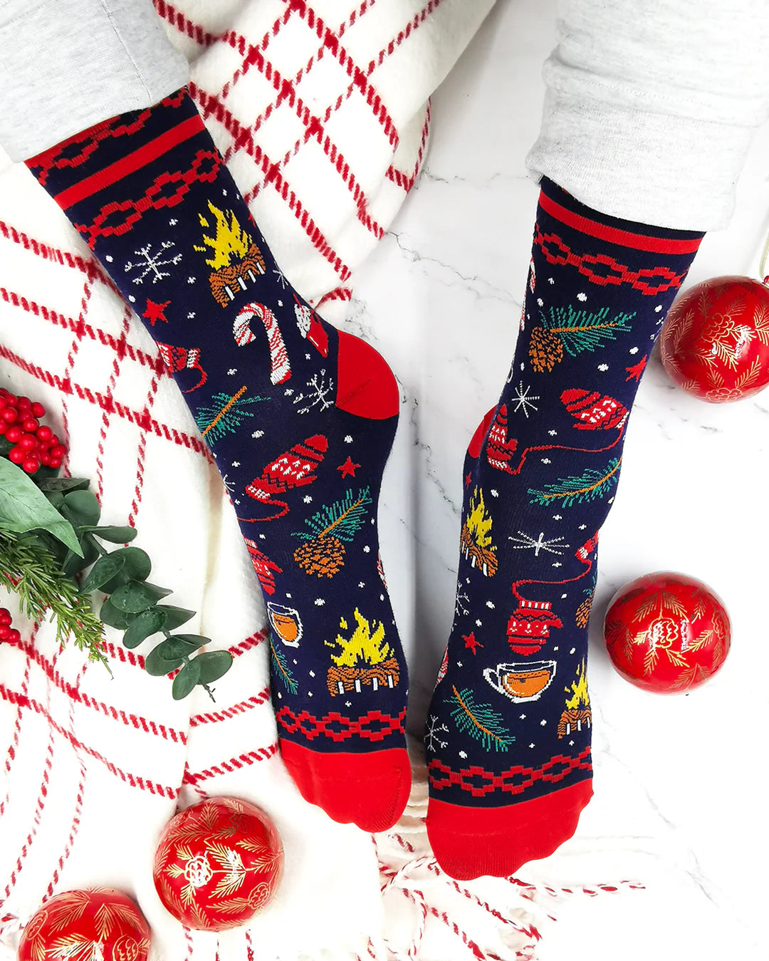 Chaussettes en coton « MERRY AND BRIGHT » par Uptown Sox
