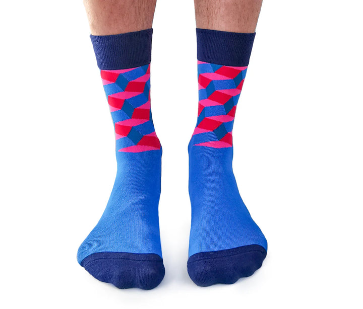 Chaussettes en coton « Neon City » par Uptown Sox - Taille L 