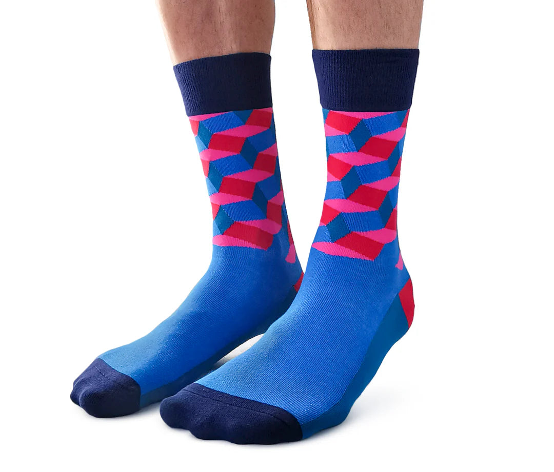 Chaussettes en coton « Neon City » par Uptown Sox - Taille L 