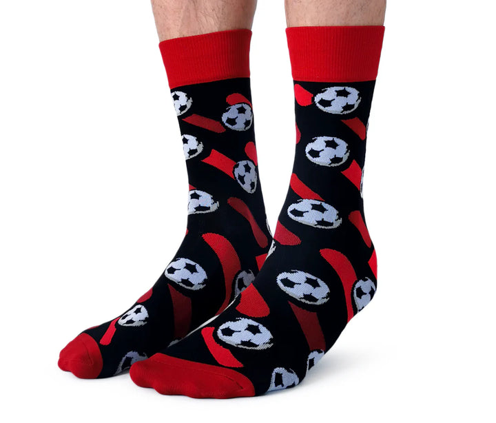 Chaussettes en coton « Soccer » par Uptown Sox - Grande