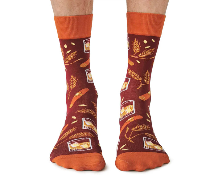 Chaussettes en coton « Whiskey Business » par Uptown Sox - Taille L