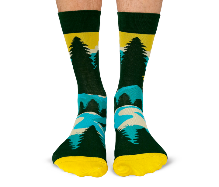 Chaussettes en coton « Racoon Bandit » par Uptown Sox - Taille L 