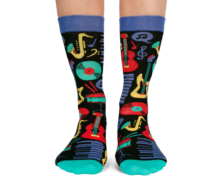 Chaussettes en coton « Racoon Bandit » par Uptown Sox - Taille L 