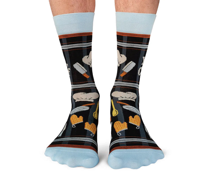 Chaussettes en coton « Grill Master » améliorées par Uptown Sox - Grande 