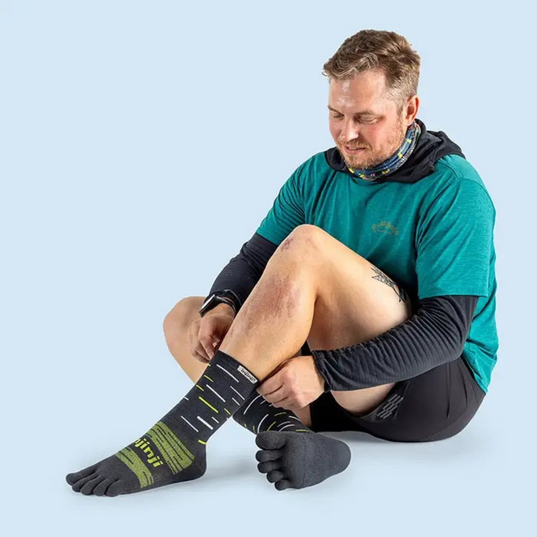 Chaussettes de course mi-lourdes Trail Crew par Injinji