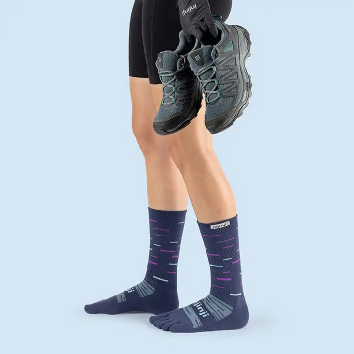 Chaussettes de course mi-lourdes Trail Crew par Injinji