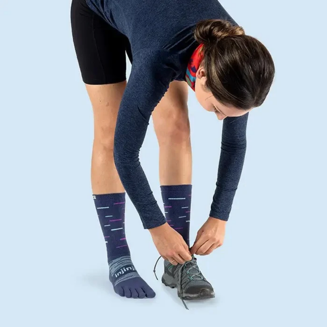 Chaussettes de course mi-lourdes Trail Crew par Injinji