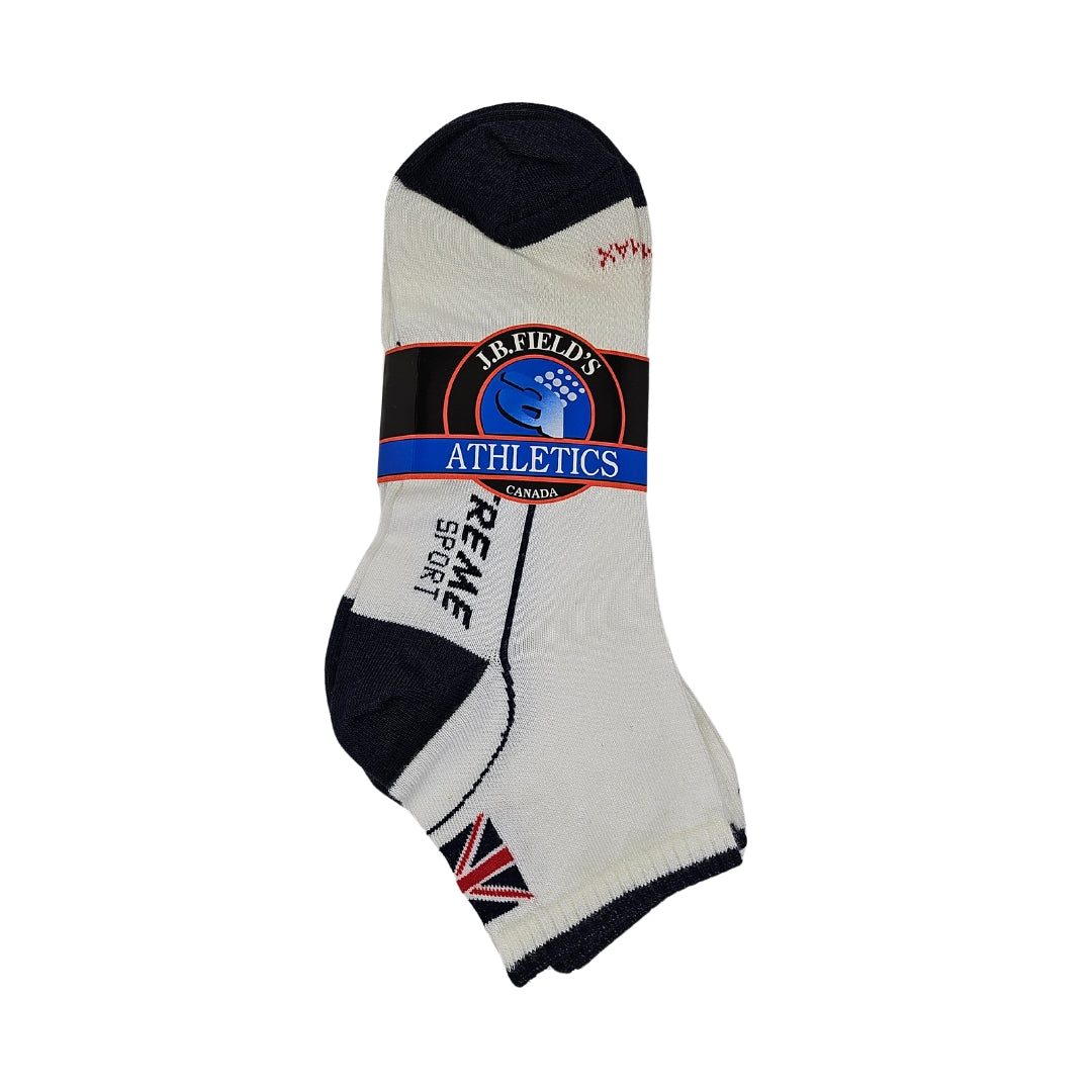 3 PAIR - J.B. Field's World Cycling 1/4 Length Athletic Sport Socks (CLEARANCE)