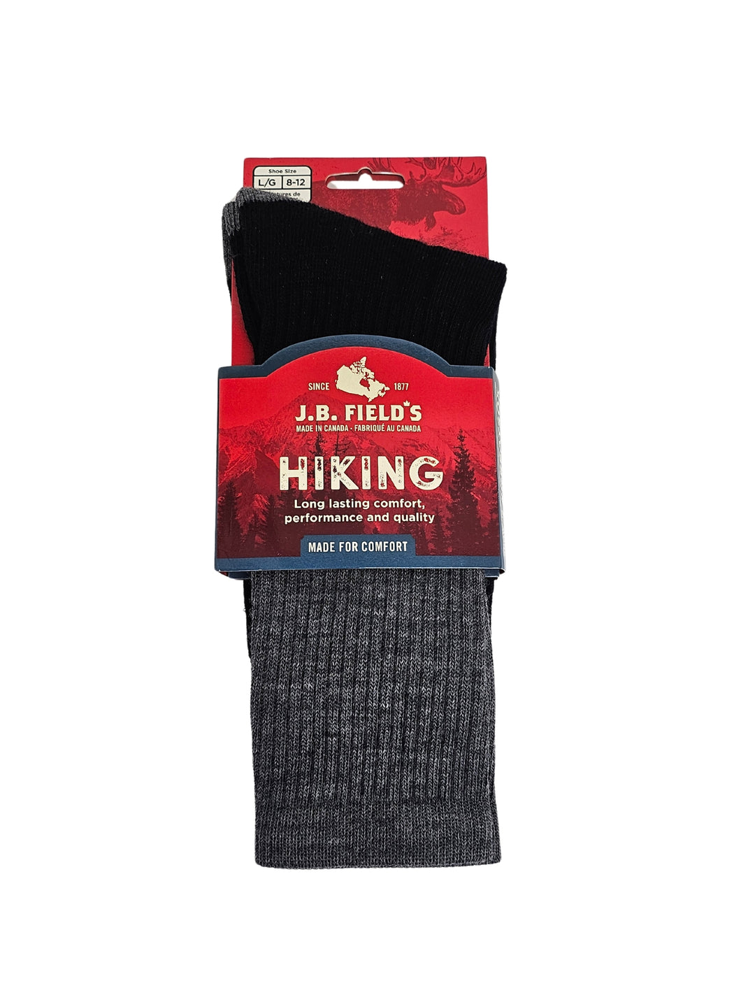 J.B. Field's 75% Merino Wool Boreal Hiking Socks - NEW DESIGN