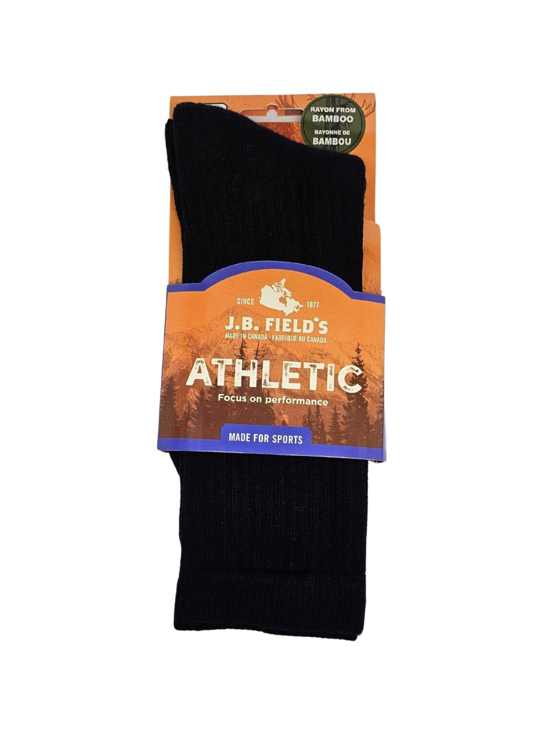 J.B. Field's Plain Full Cushion Bamboo Crew Socks