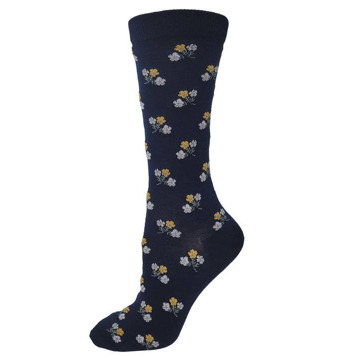 Chaussettes pour diabétiques « Mini Flower » en bambou de Wellness - Medium