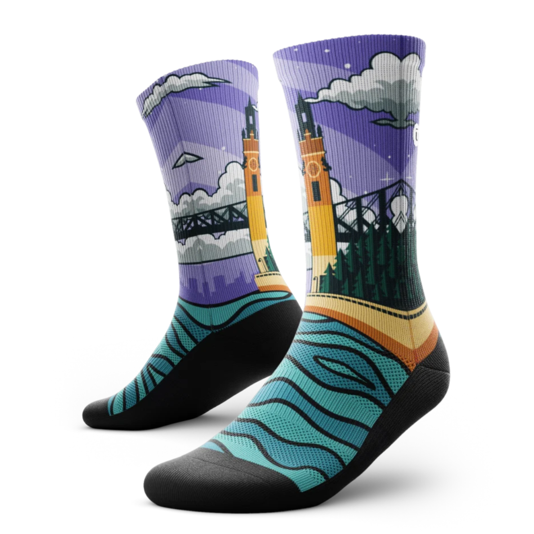 "Montreal" Performance Crew Running Socks by Outway