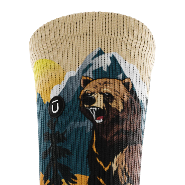 "Grizzly Bear" Performance Crew Running Socks by Outway