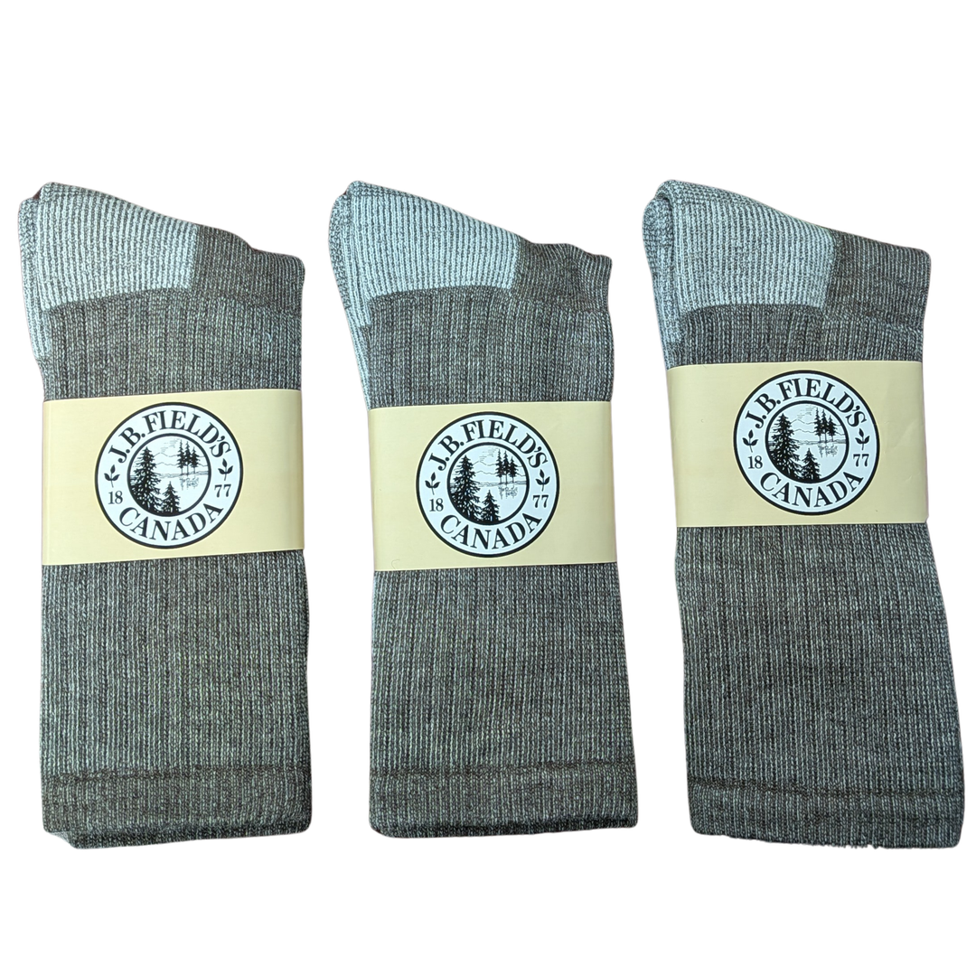 3 PAIR - J.B. Field's "Hiker GX" Merino Wool Hiking Sock (SLIGHTLY IMPERFECT) - NEUTRAL