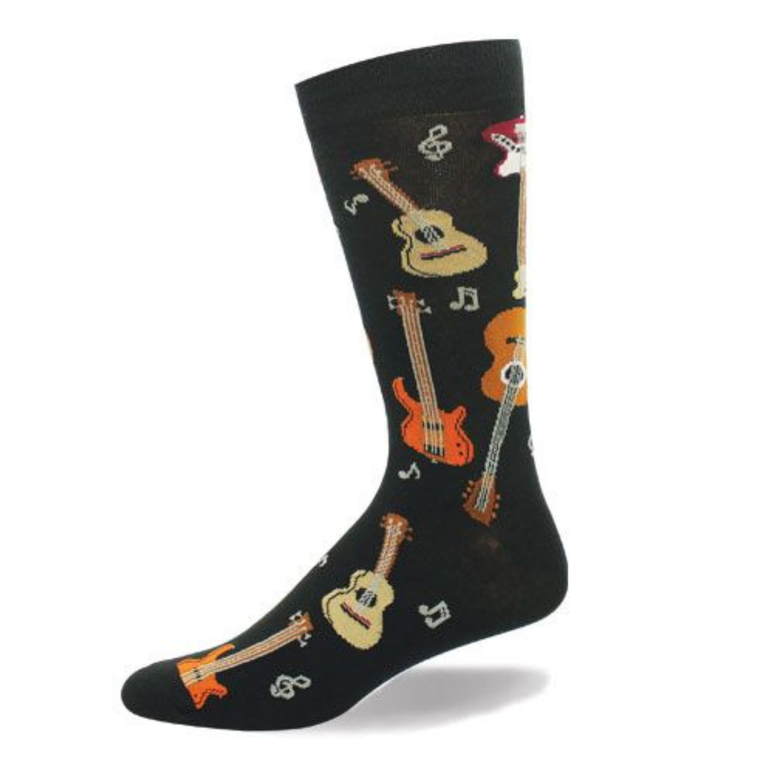 Chaussettes en coton « Poutine et bière » par Crazy Toes - Grande 