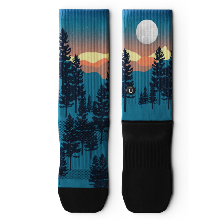 "Bright Night" Performance Crew Running Socks by Outway