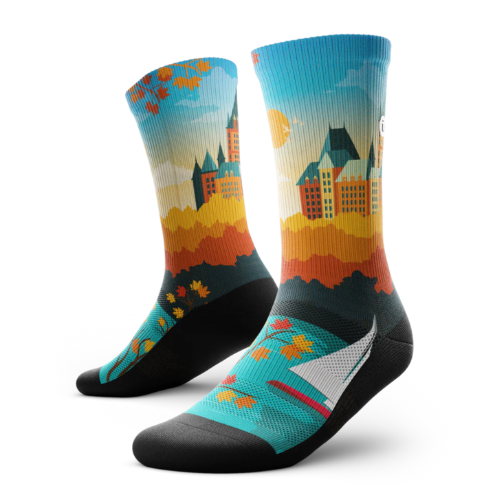 "Quebec" Performance Crew Running Socks by Outway