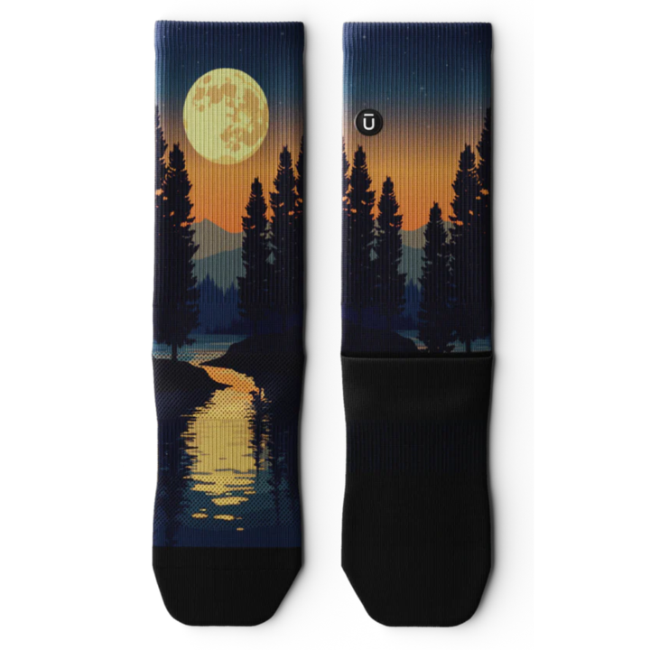 "Moonlight Drift" Performance Crew Running Socks by Outway
