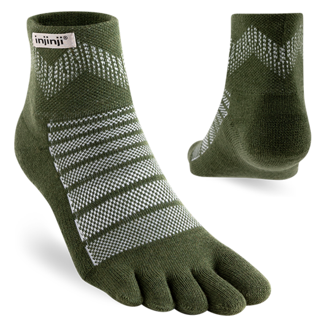 Chaussettes mi-mollet légères CoolMax Mini Crew - par Injinji