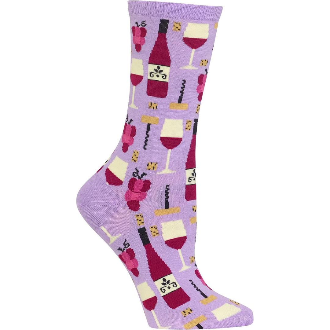 Chaussettes mi-mollet en coton « Vin » par Hot Sox - Medium 