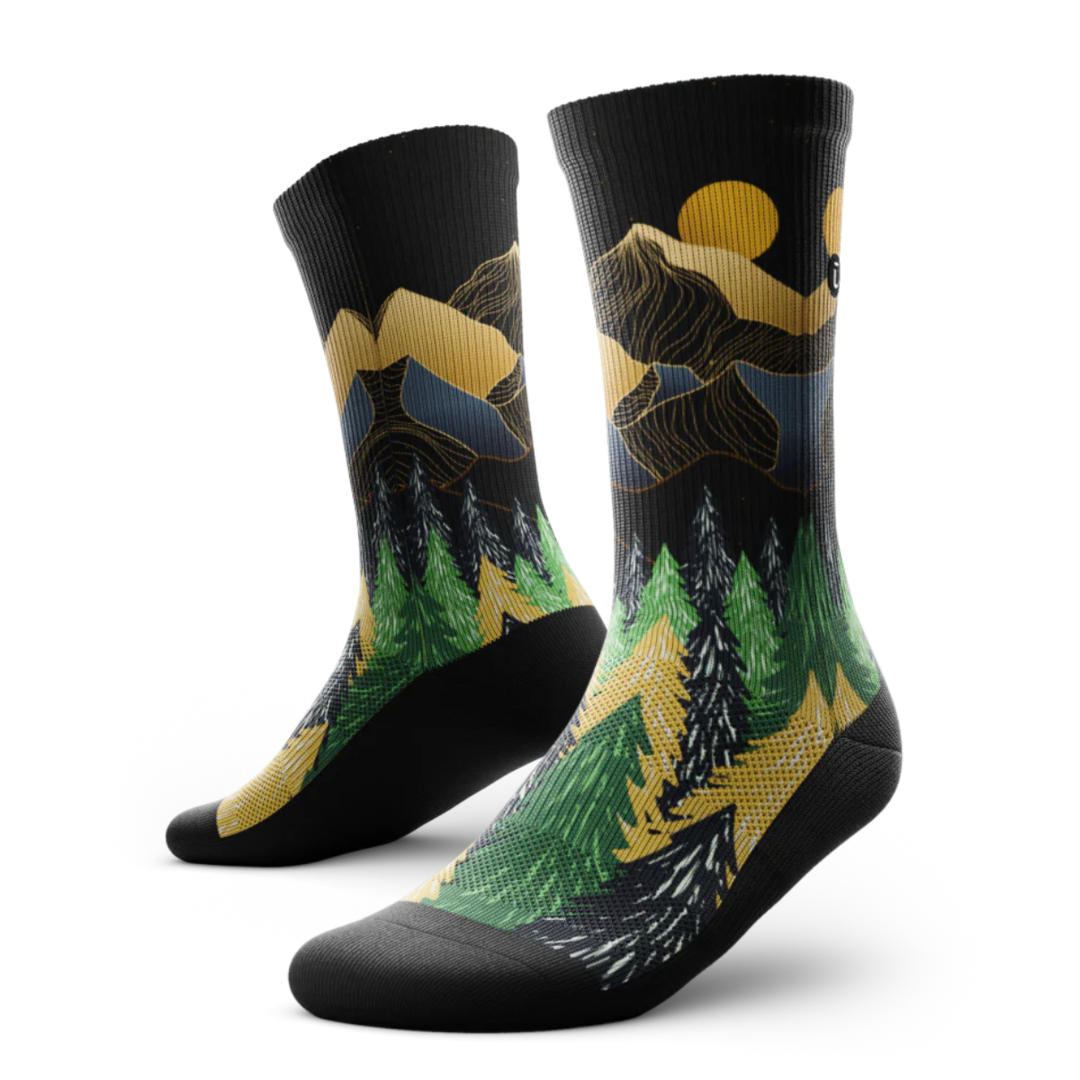 "Golden Grove" Performance Crew Running Socks by Outway