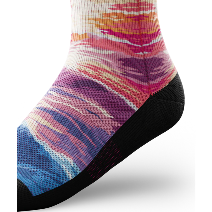 "Sunkissed Waves" Performance Crew Running Socks by Outway