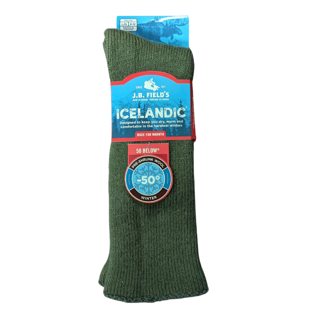 J.B. Field's Men's Icelandic "50 Below Ice" Wool Thermal Sock