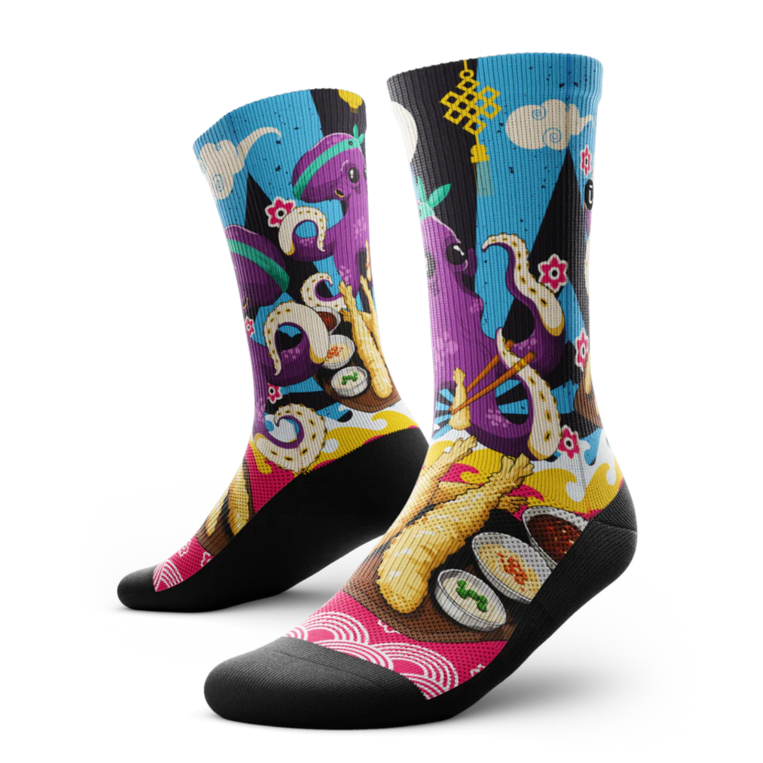 "Octo Chef" Performance Crew Running Socks by Outway