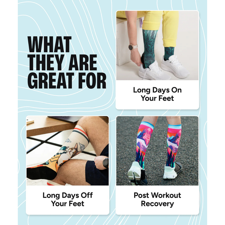"Racuccino" Knee High Compression Socks by Outway