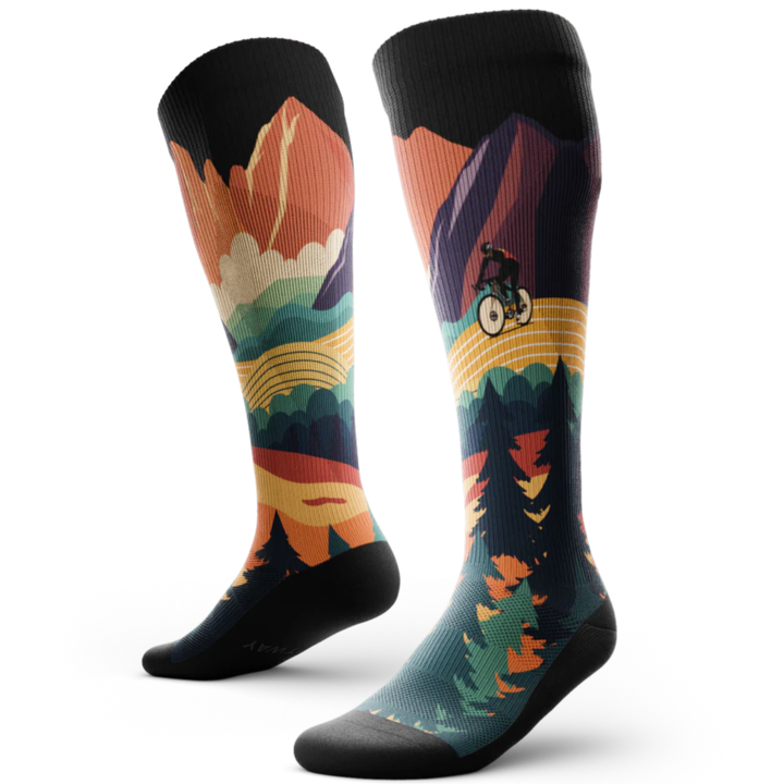 "Meandering" Knee High Compression Socks by Outway