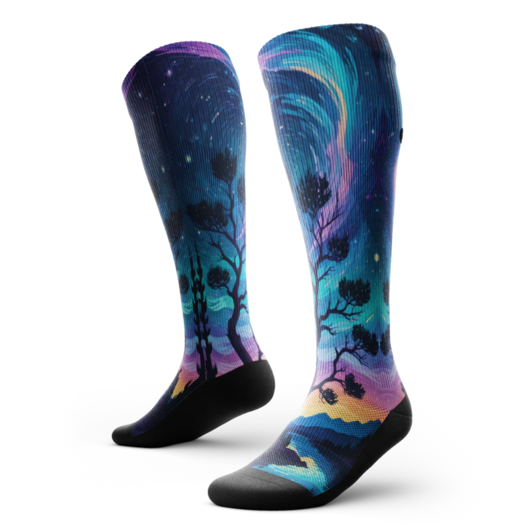 "Star Gazer" Knee High Compression Socks by Outway